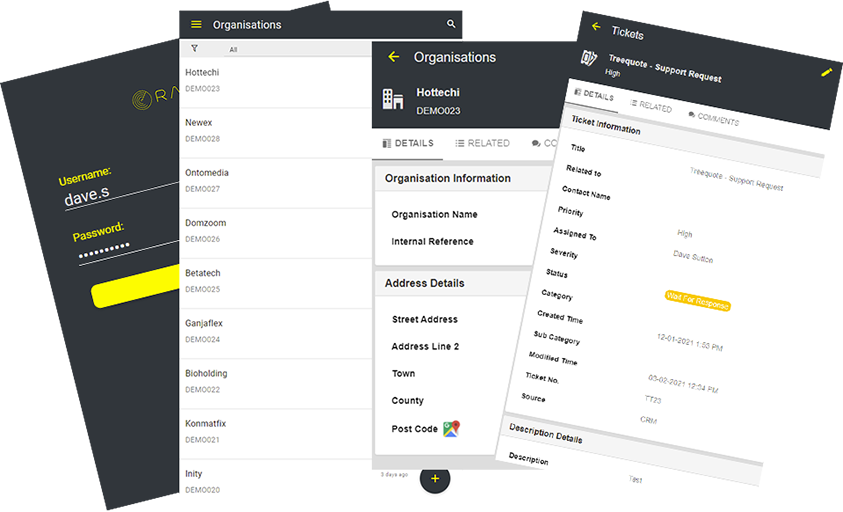 screenshot of RADAR CRM